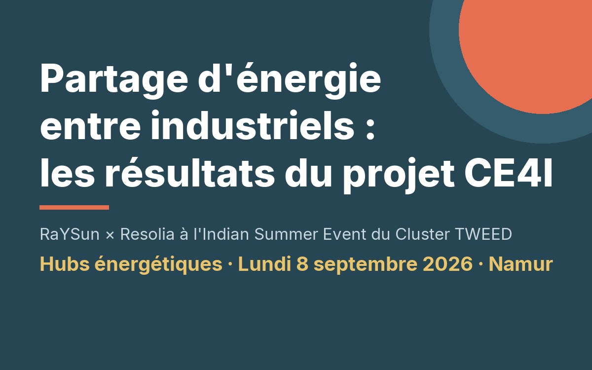 RaYSun et Resolia présentent les résultats du projet CE4I à l'Indian Summer Event, le 8 septembre 2026 à Namur